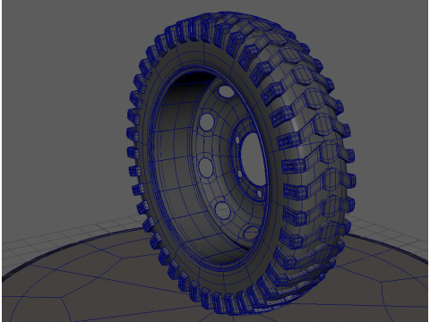 Wheel with disk 3D 模型