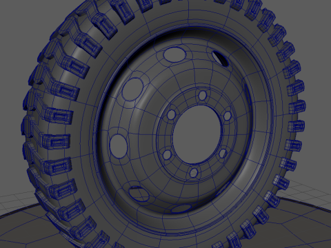 Wheel with disk 3D 模型