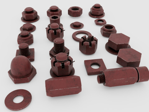 Threaded connections 3Dモデル