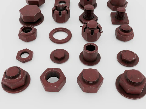 Threaded connections 3D Model