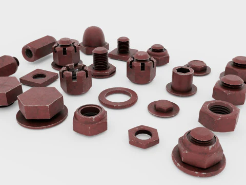 Threaded connections 3D Model