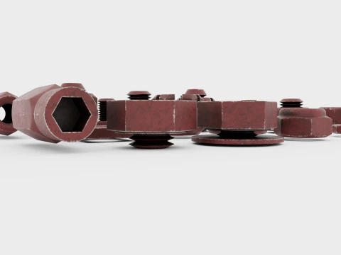 Threaded connections 3D Model