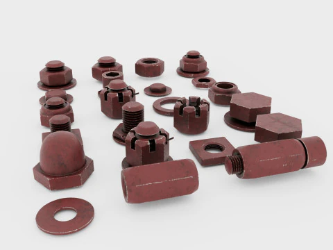 Threaded connections 3D Model