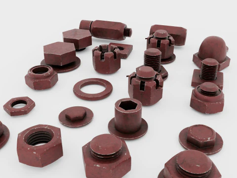 Threaded connections 3D Model
