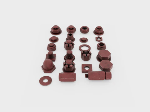 Threaded connections 3D Model