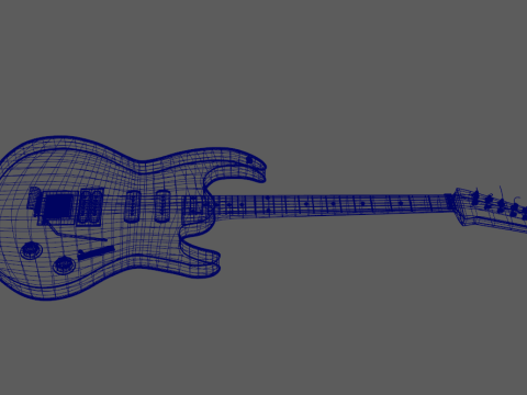 Guitar stars color 3D Модель