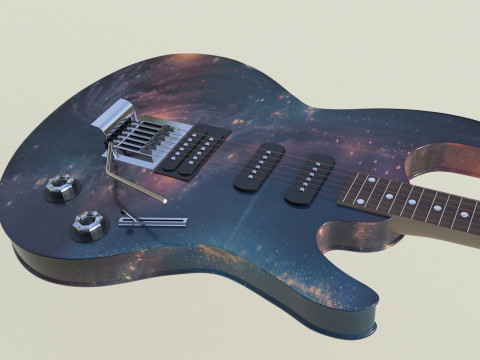 Guitar stars color 3D Модель