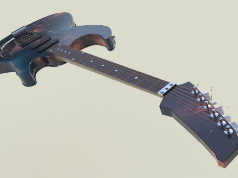Guitar stars color 3D Модель