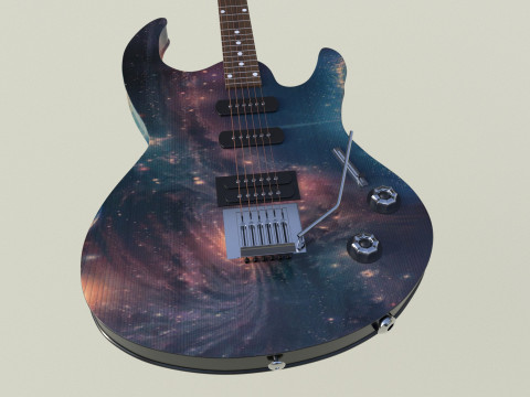 Guitar stars color 3D Модель