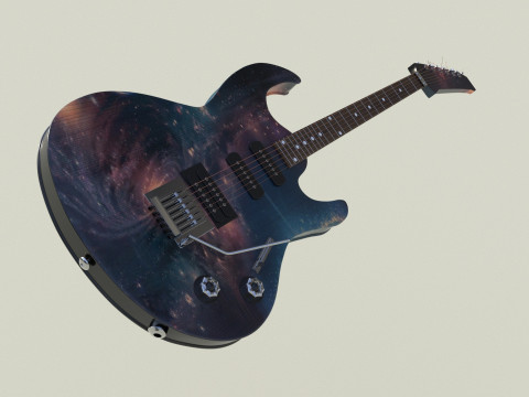 Guitar stars color 3D Модель