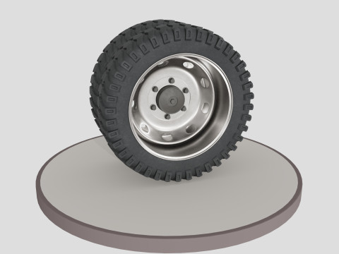 Double wheel with desk 3D मॉडल