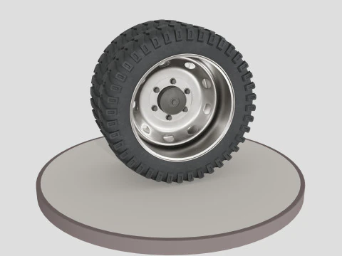 Double wheel with desk 3D Model