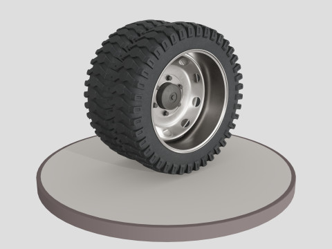 Double wheel with desk 3D मॉडल