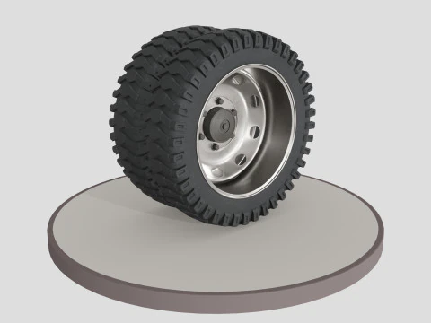 Double wheel with desk 3D Model