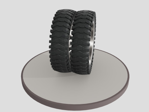 Double wheel with desk 3D मॉडल