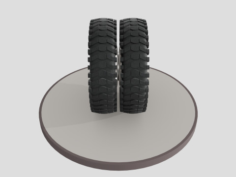 Double wheel with desk 3D मॉडल
