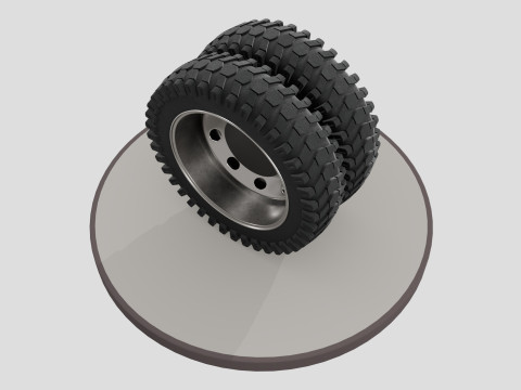Double wheel with desk 3D मॉडल