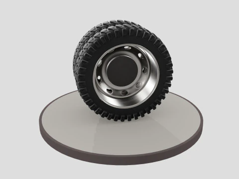 Double wheel with desk 3D Model