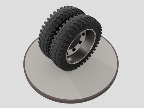 Double wheel with desk 3D मॉडल