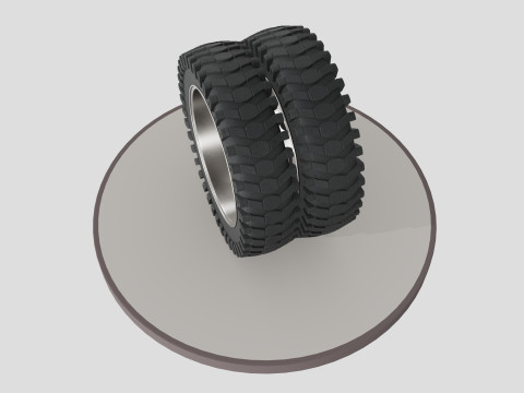 Double wheel with desk 3D मॉडल