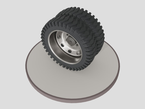 Double wheel with desk 3D मॉडल