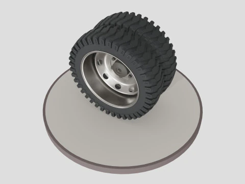Double wheel with desk 3D Model