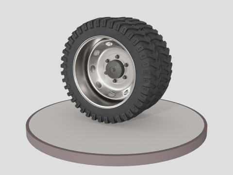 Double wheel with desk 3D मॉडल