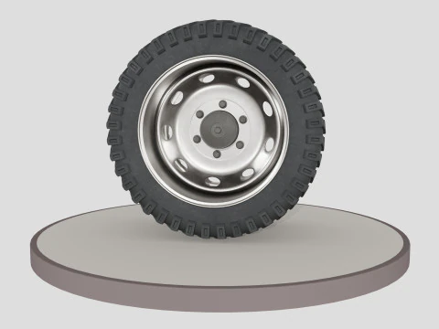 Double wheel with desk 3D Model