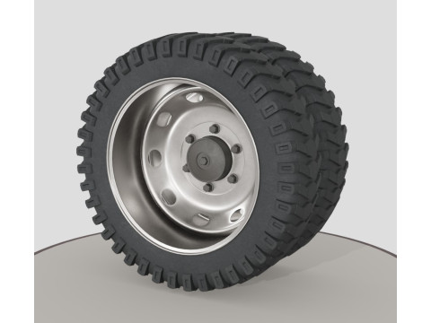 Double wheel with desk Modelo 3D