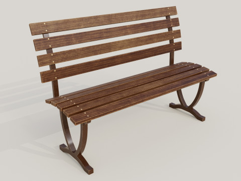 Bench brown A Modelo 3D