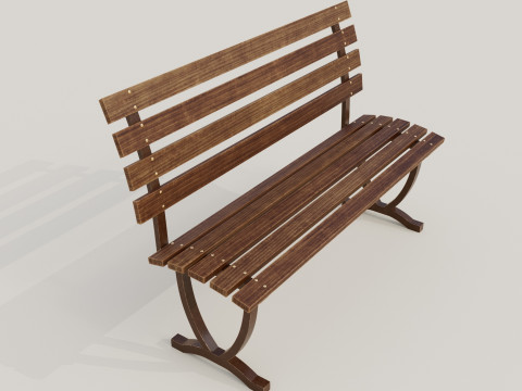 Bench brown A 3Dモデル