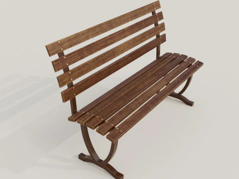 Bench brown A 3D Model