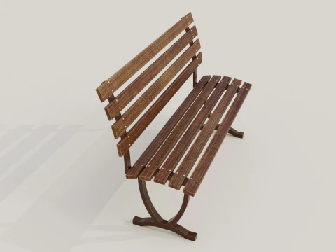 Bench brown A 3D Model