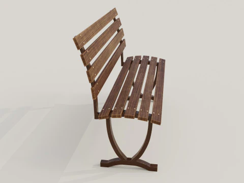 Bench brown A 3D Model