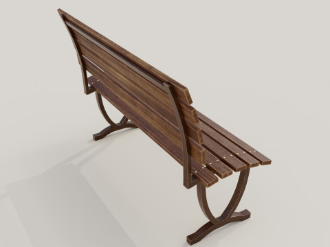 Bench brown A 3Dモデル