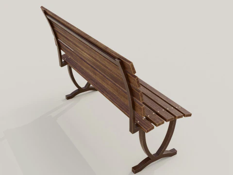 Bench brown A 3D Model