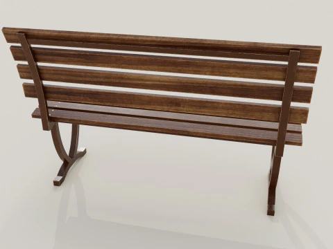 Bench brown A 3D Model