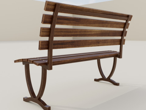 Bench brown A 3Dモデル
