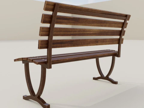 Bench brown A 3D Model