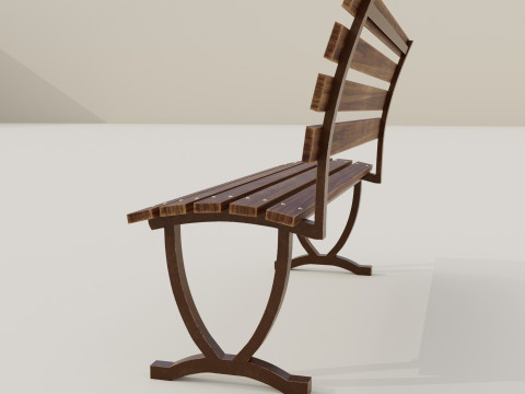 Bench brown A 3Dモデル