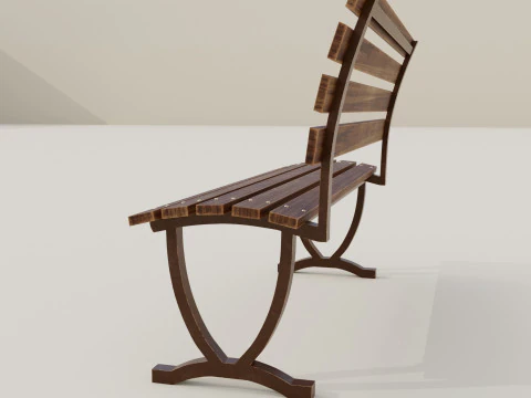 Bench brown A 3D Model