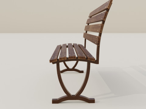 Bench brown A 3Dモデル