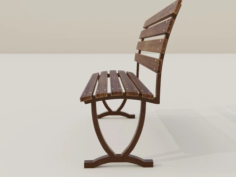 Bench brown A 3D Model