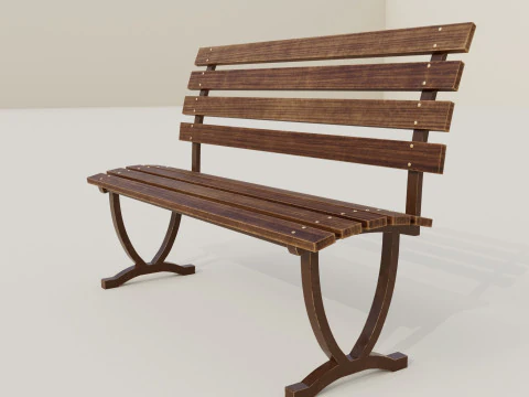 Bench brown A 3D Model