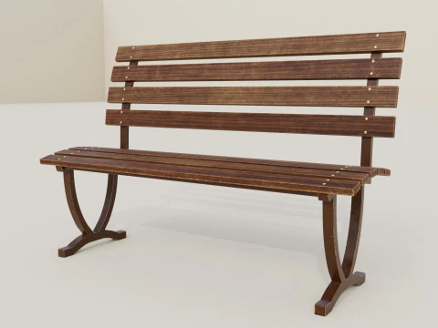Bench brown A 3D Model