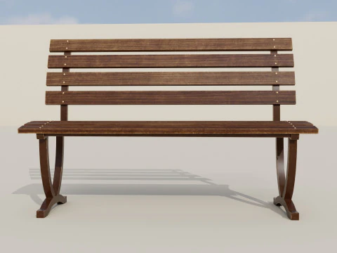 Bench brown A 3D Model