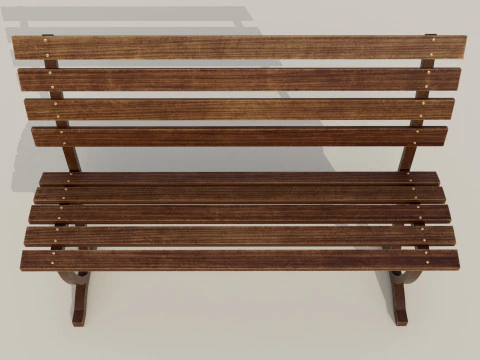 Bench brown A 3D Model