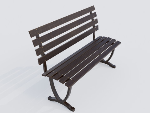 Bench brown B 3D Модель