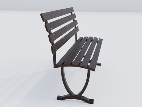 Bench brown B 3D Модель
