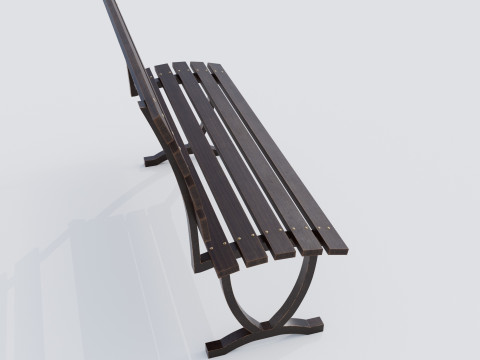 Bench brown B 3D Модель